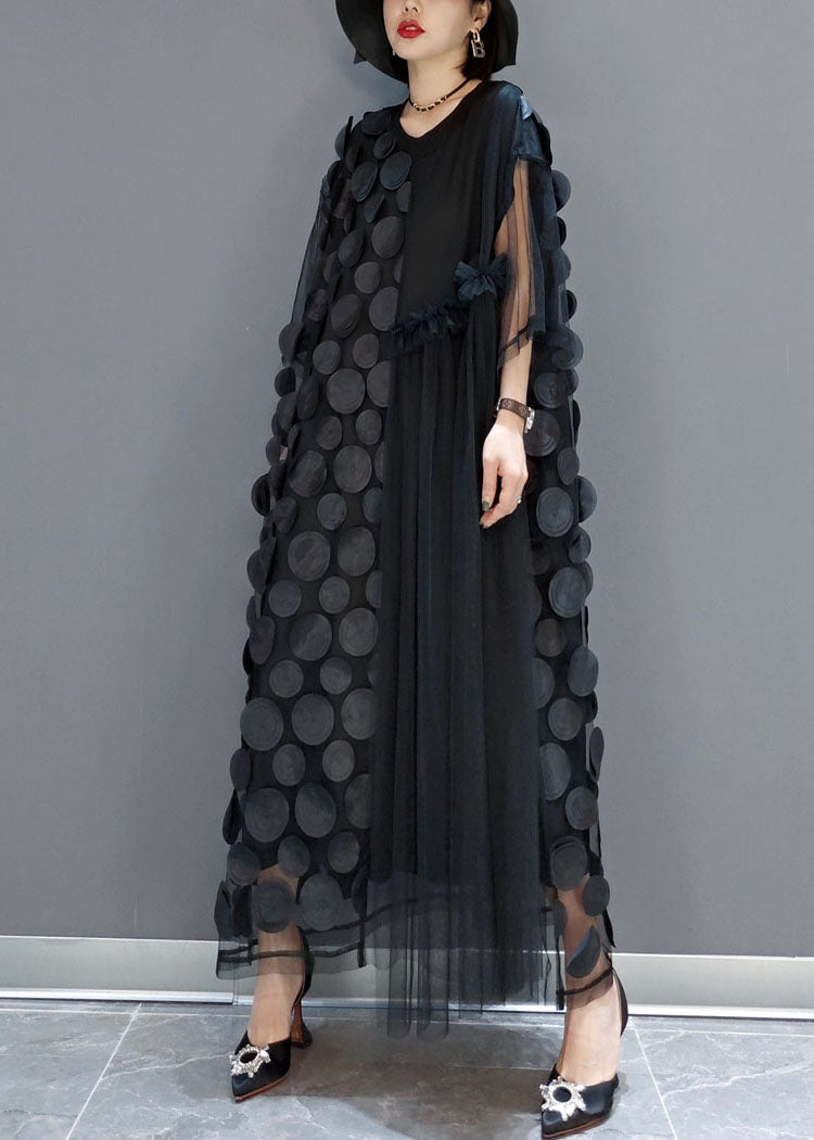 Robe de Soirée en Tulle pour Femme à Manches Mi-Longues 6