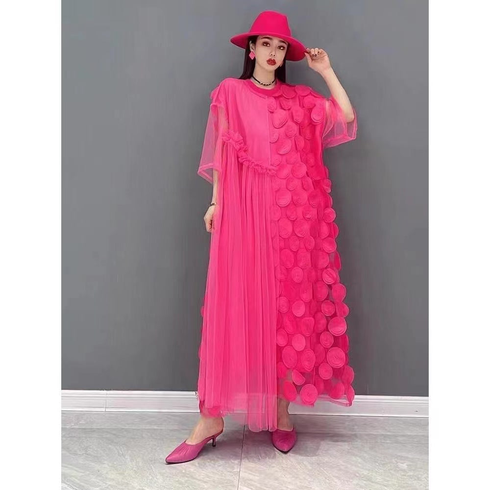 Robe de Soirée en Tulle pour Femme à Manches Mi-Longues 9