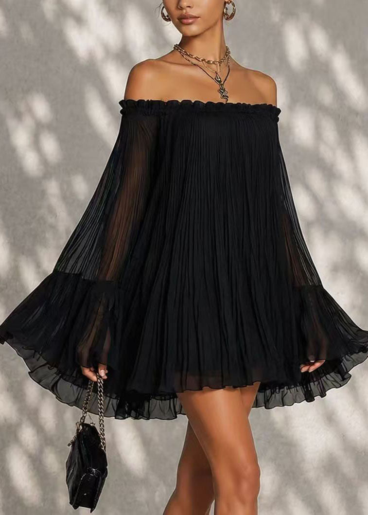 Robe de jour femme style bohème à épaules dénudées 1