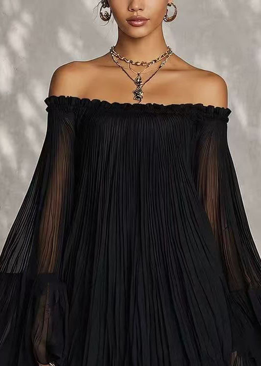 Robe de jour femme style bohème à épaules dénudées 3