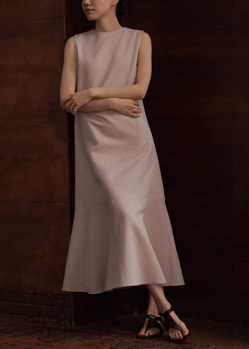 Robe de soirée femme col rond sans manches style moderne 1