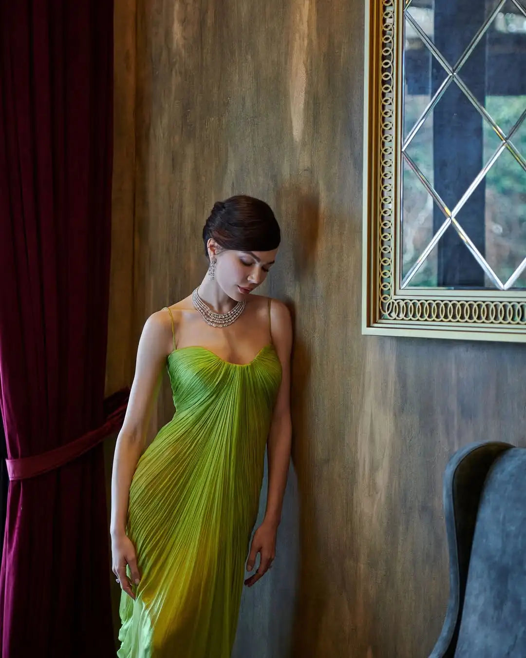 Robe de soirée longue à épaules dénudées 0