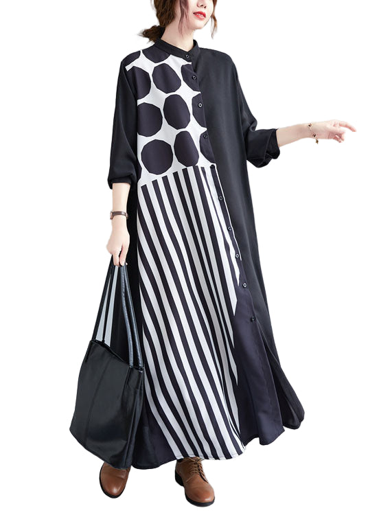 Robe de vacances imprimée pour femmes en patchwork 0