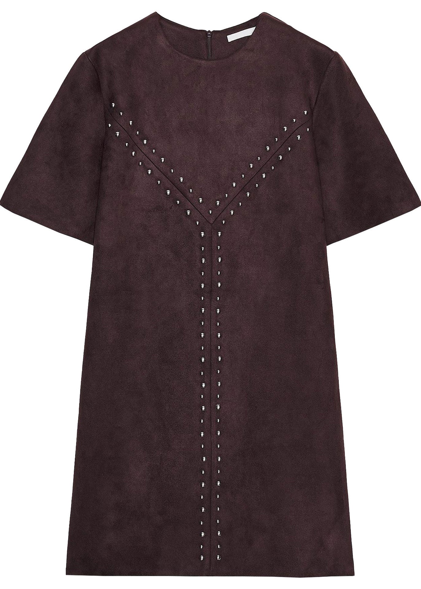 Robe droite à manches courtes avec rivets pour femme 3