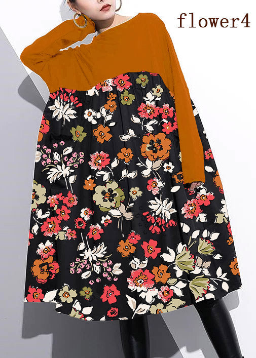 Robe en Coton à Col O Cintrée pour Femmes 7