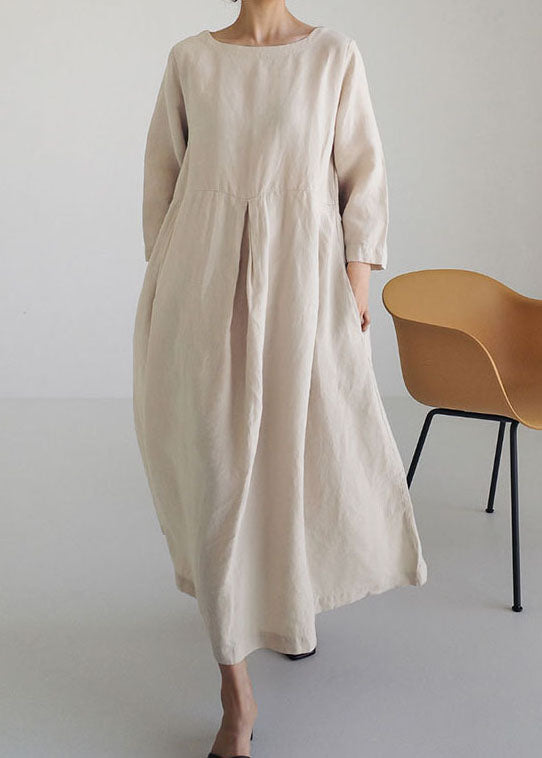 Robe en Coton pour Femmes avec Poches et Patchwork 3