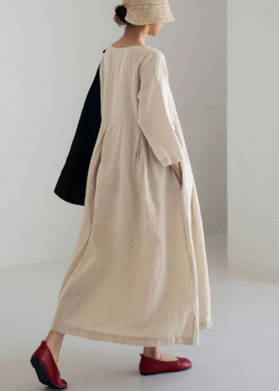 Robe en Coton pour Femmes avec Poches et Patchwork 5