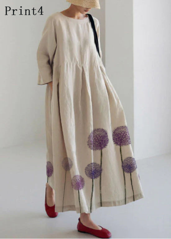 Robe en Coton pour Femmes avec Poches et Patchwork 9