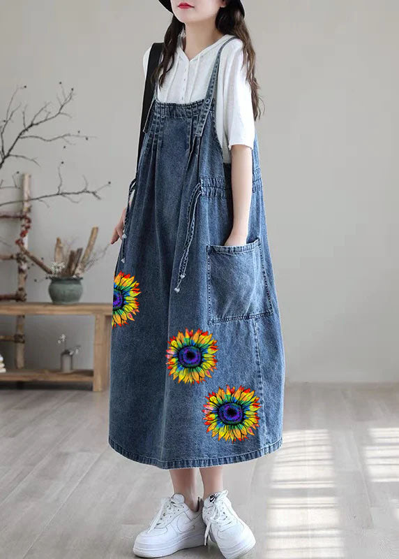 Robe en Denim à Bretelles Spaghetti pour Femmes Grande Taille 3