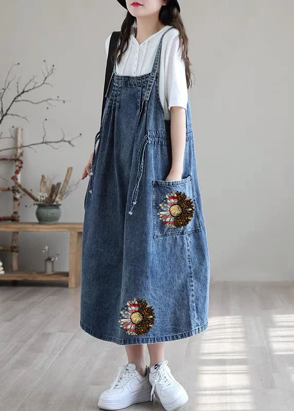 Robe en Denim à Bretelles Spaghetti pour Femmes Grande Taille 5