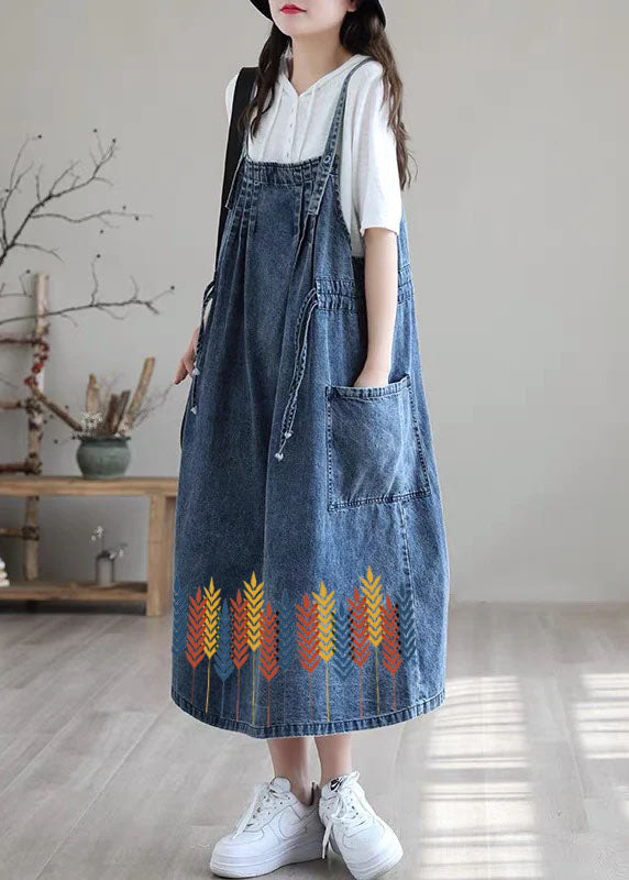 Robe en Denim à Bretelles Spaghetti pour Femmes Grande Taille 7