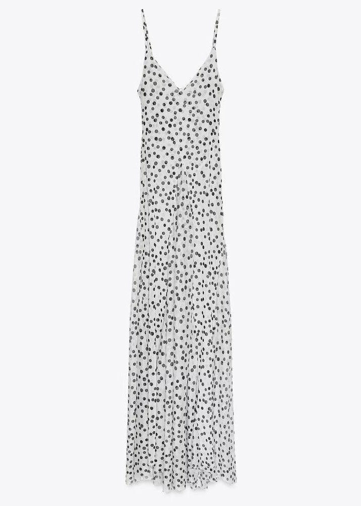 Robe femme dos nu à pois style spaghetti sans manches 4
