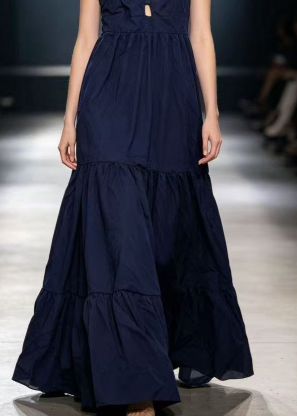 Robe longue femme ajustée sans manches patchwork 4