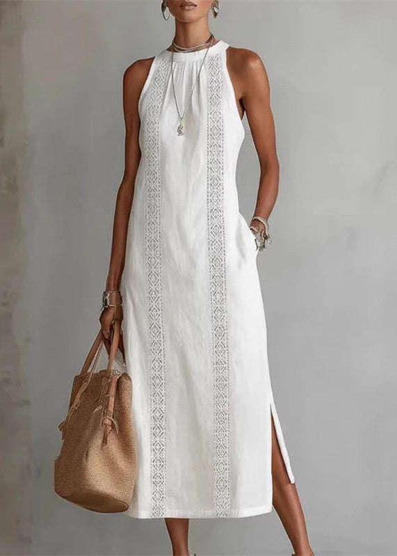 Robe longue femme ample imprimée côté estivale 0