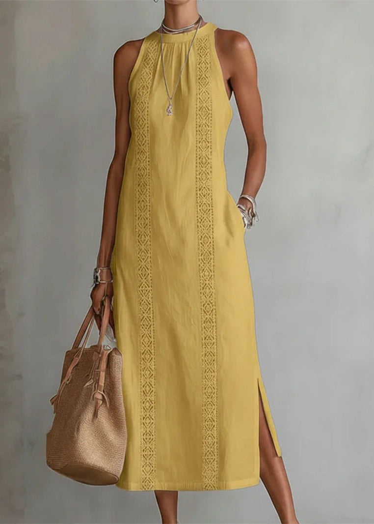 Robe longue femme ample imprimée côté estivale 1