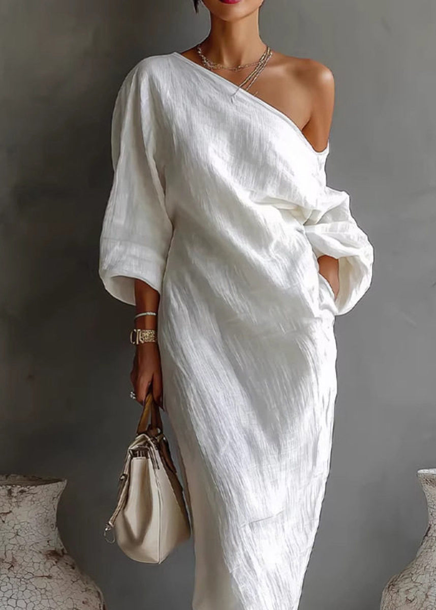 Robe longue femme design asymétrique printemps 2