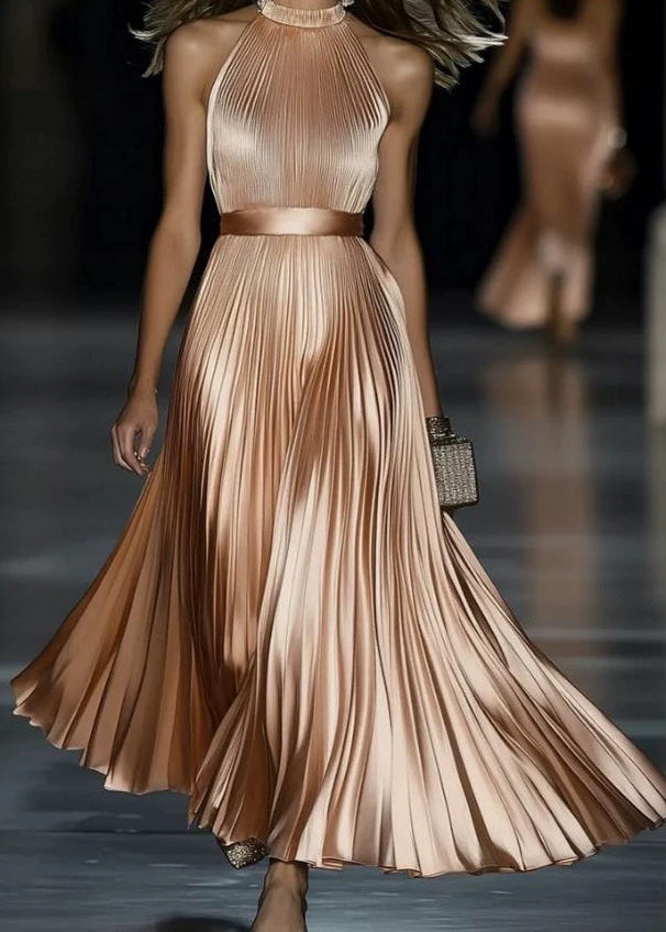 Robe longue femme tunique épaules dénudées sans manches 0