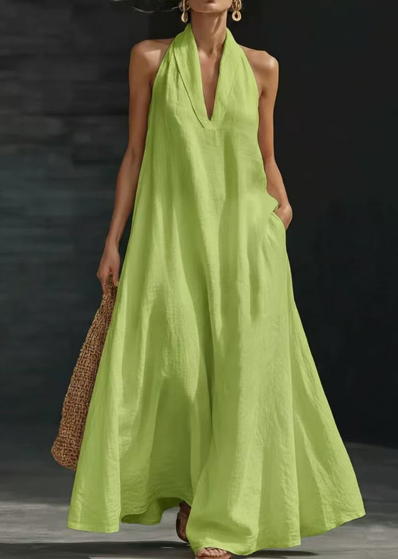 Robe longue oversize sans manches pour femme 0