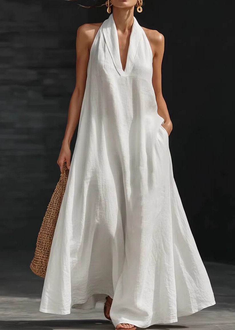 Robe longue oversize sans manches pour femme 1
