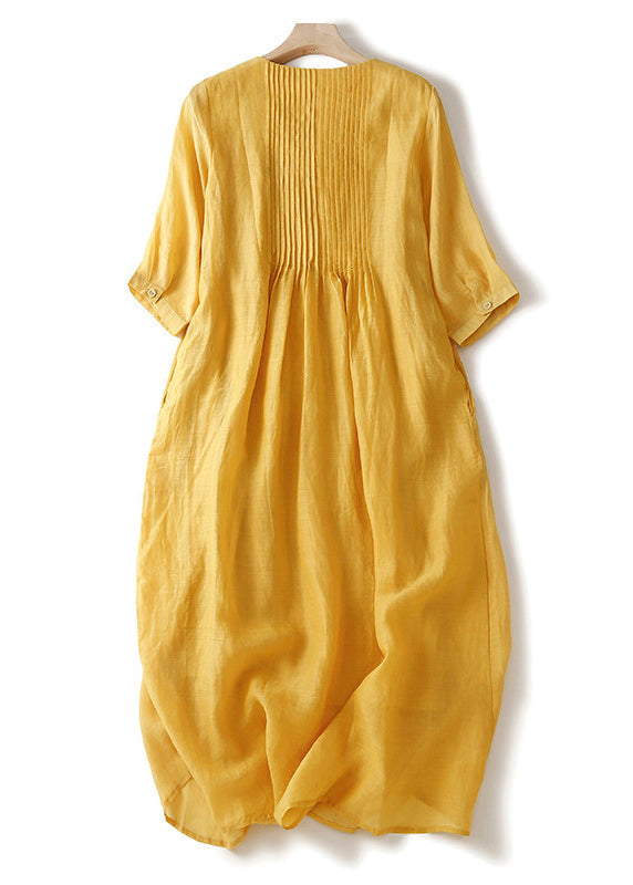 Robe longue patchwork manches courtes pour femme 1