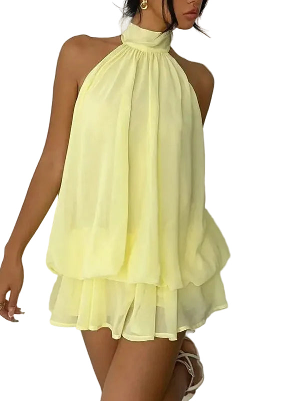 Robe mi-longue Femme Col Roulé Sans Manches 1