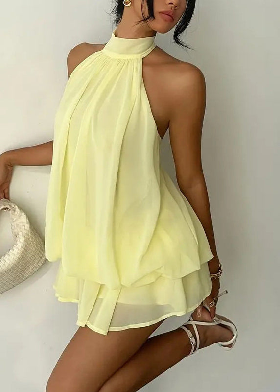 Robe mi-longue Femme Col Roulé Sans Manches 2