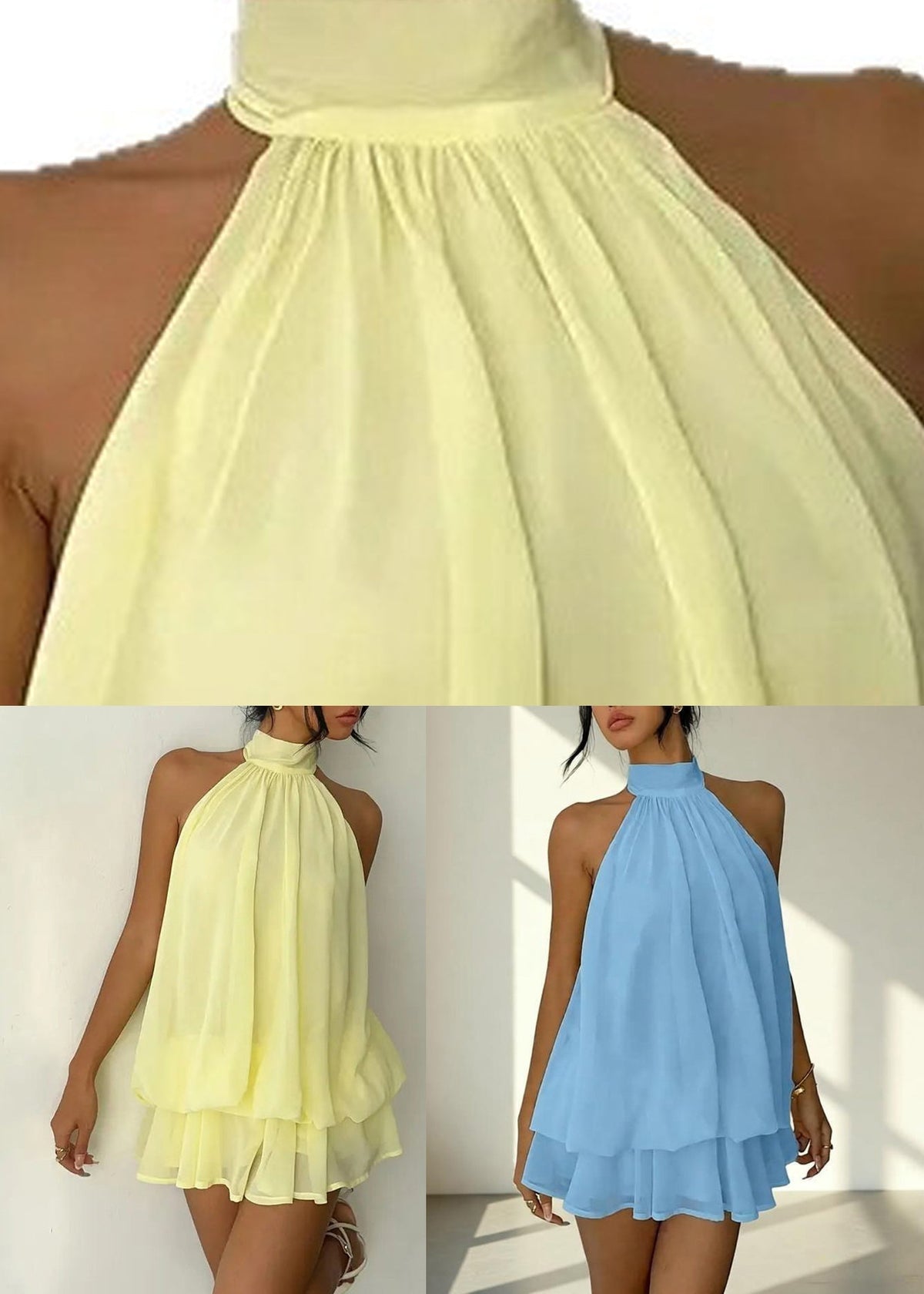 Robe mi-longue Femme Col Roulé Sans Manches 4