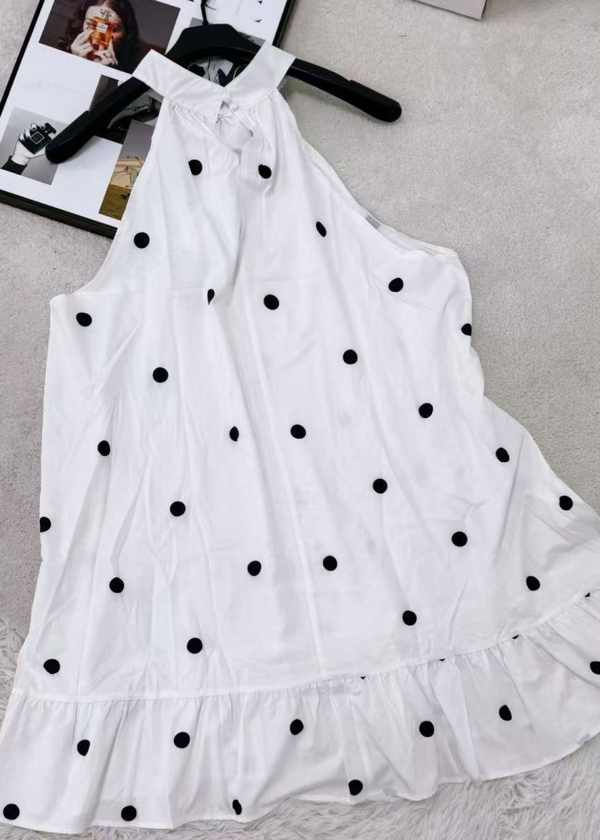 Robe mi-longue femme décontractée à volants patchwork 3