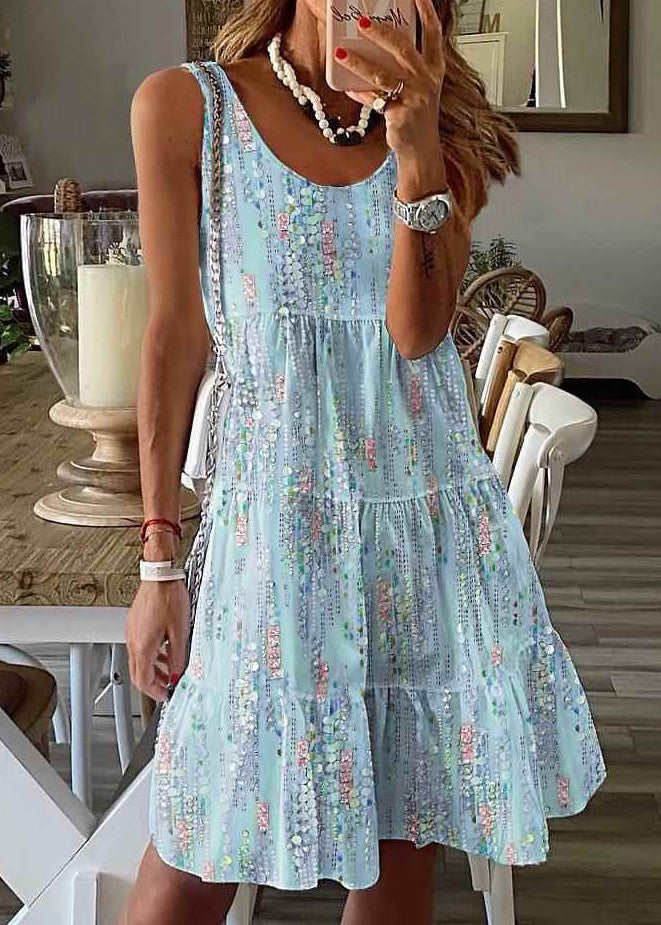 Robe mi-longue froissée pour femme à col rond 0