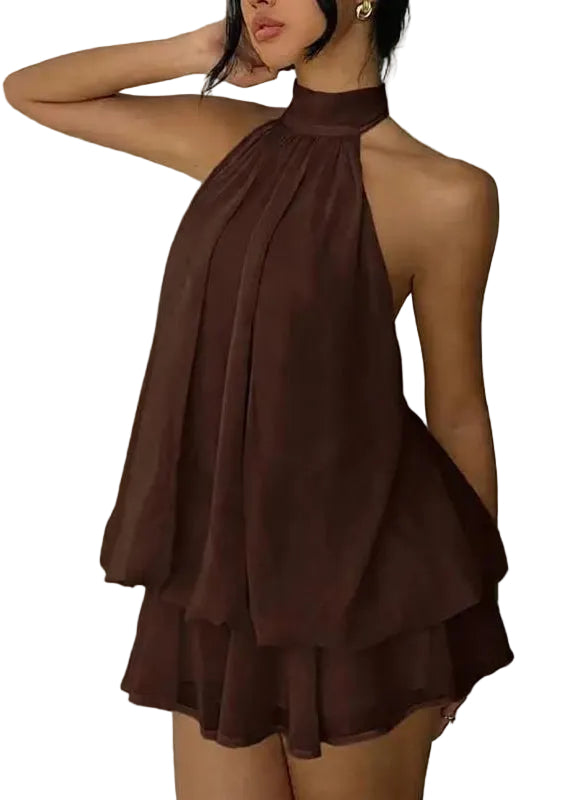 Robe mi-longue pour femme à col roulé et style patchwork 0
