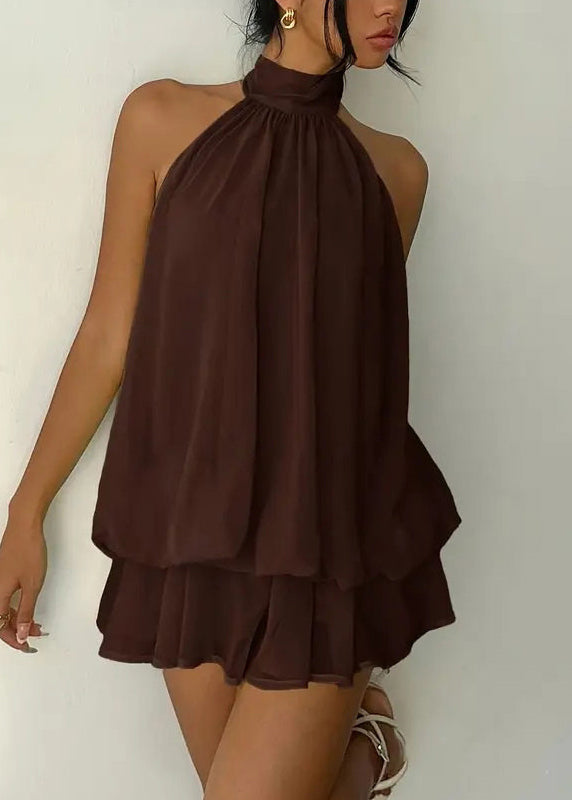 Robe mi-longue pour femme à col roulé et style patchwork 2