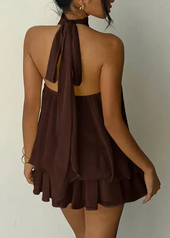 Robe mi-longue pour femme à col roulé et style patchwork 3