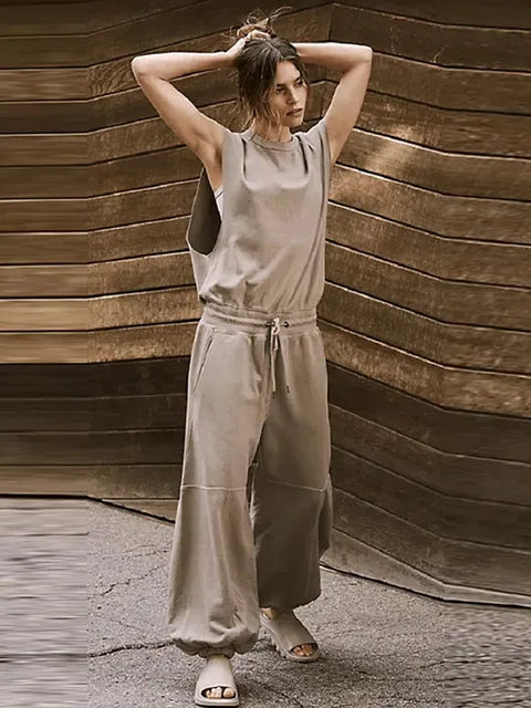 Variant image for Combinaison Femme Décontractée avec Cordon en Polyester-15