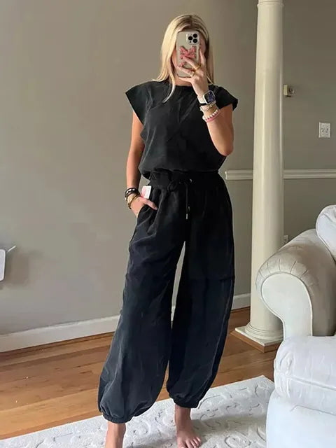 Variant image for Combinaison Femme Décontractée avec Cordon en Polyester-36