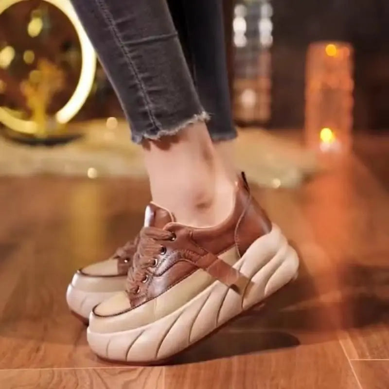 Baskets souples à semelle épaisse pour femmes