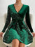 Robe de Soirée Chic Femme Paillettes Fluide Polyester 6
