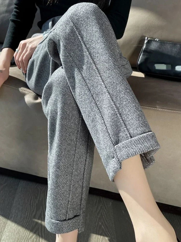 Variant image for Pantalon Fluide Femme Élégant Polyvalent en Polyester-11