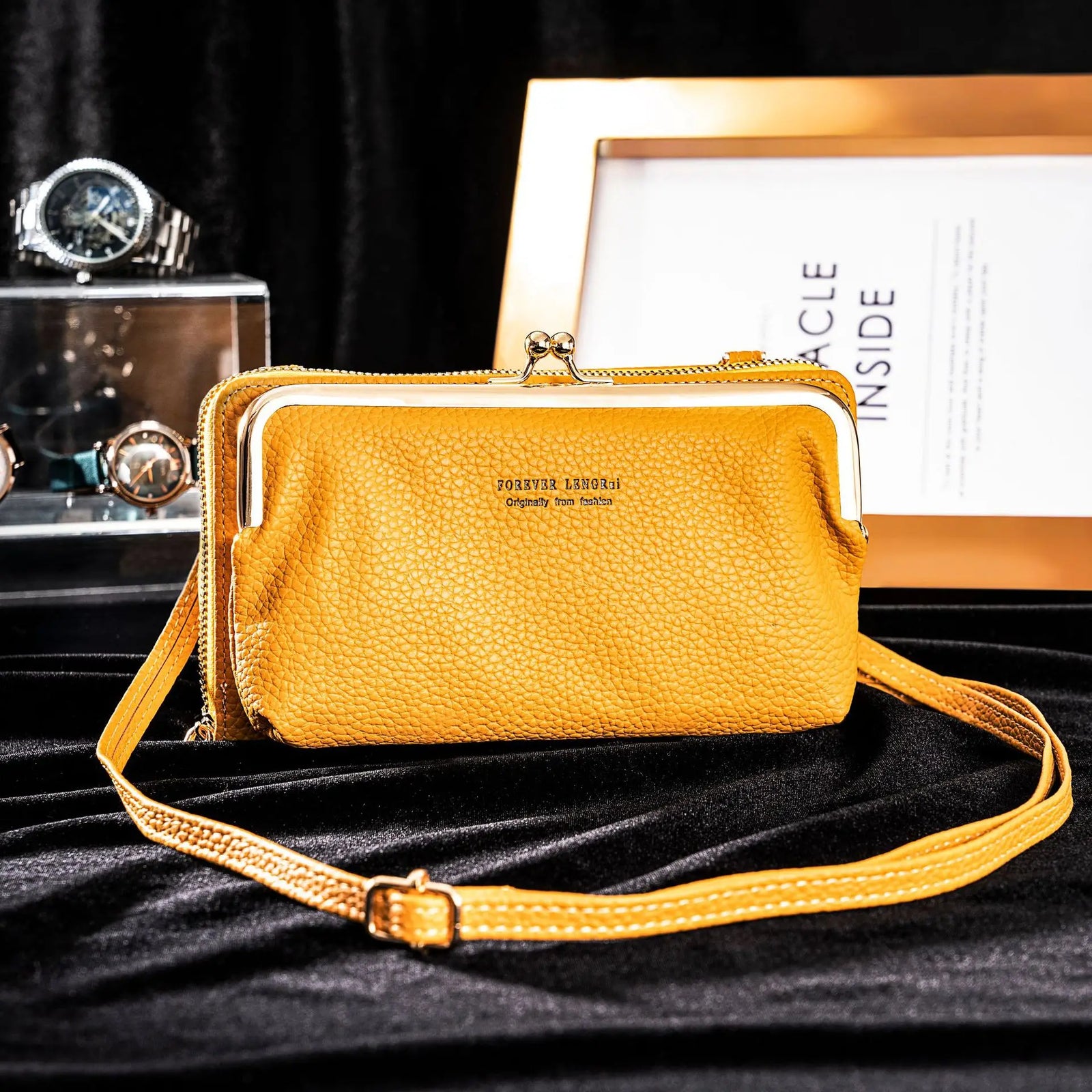 Sac à Main Femme Multifonctionnel en Cuir PU avec Bandoulière Ajustable 1