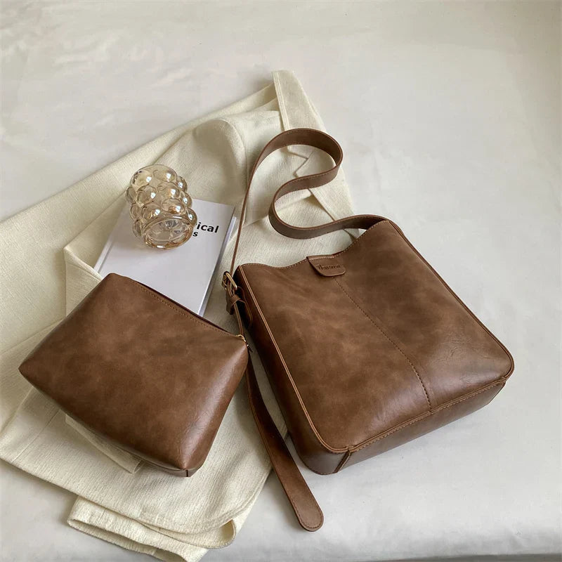 Sac Bandoulière Femme Vintage Chic Cuir 2