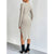 Robe Midi Femme Chic Côtelée Ajustement Flatteur Polyester 3