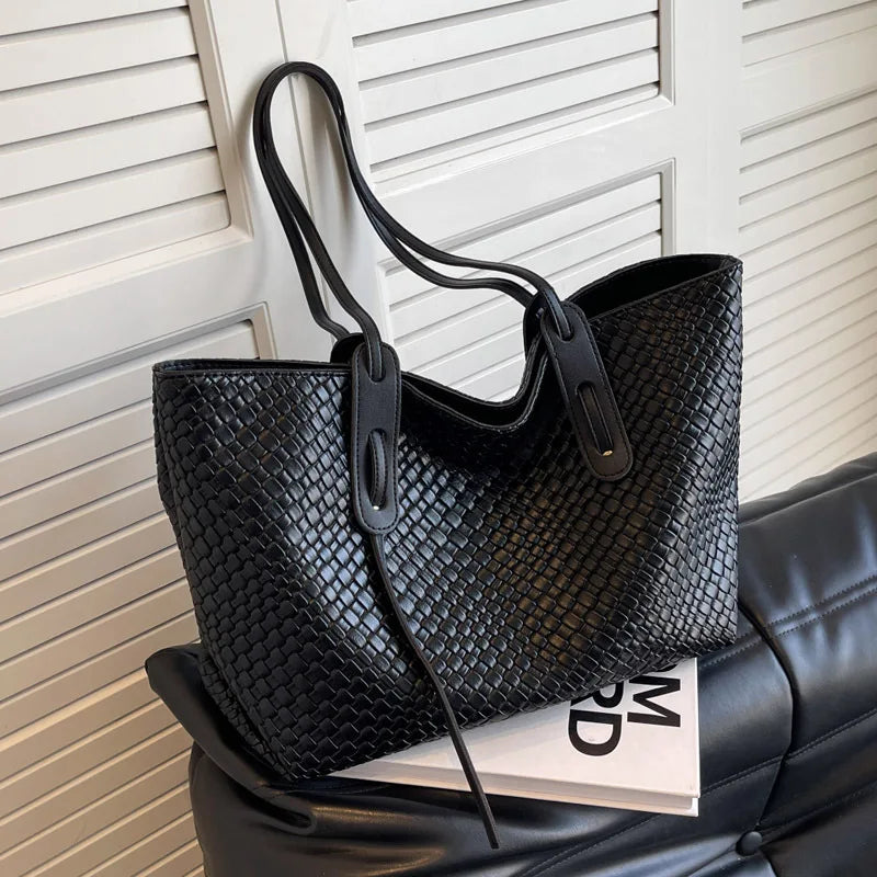 Sac Bandoulière Femme Tressé Décontracté Cuir Artificiel 4