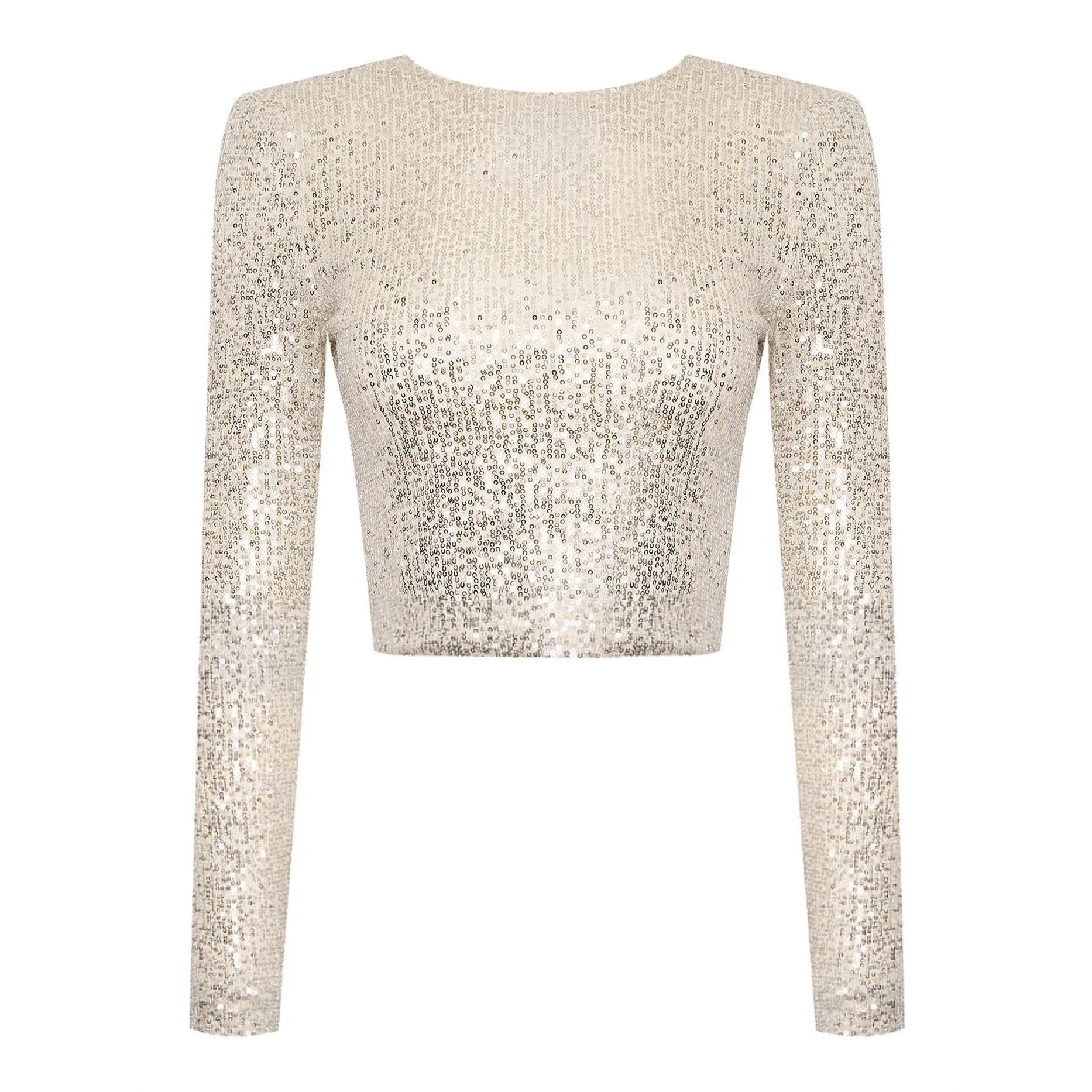 Haut Femme Paillette Brillant en Polyester pour Occasions Festives 1