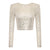 Haut Femme Paillette Brillant en Polyester pour Occasions Festives 1
