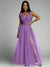 Robe Femme Longue Élégante Croisée Col V en Mélange de Polyester 6