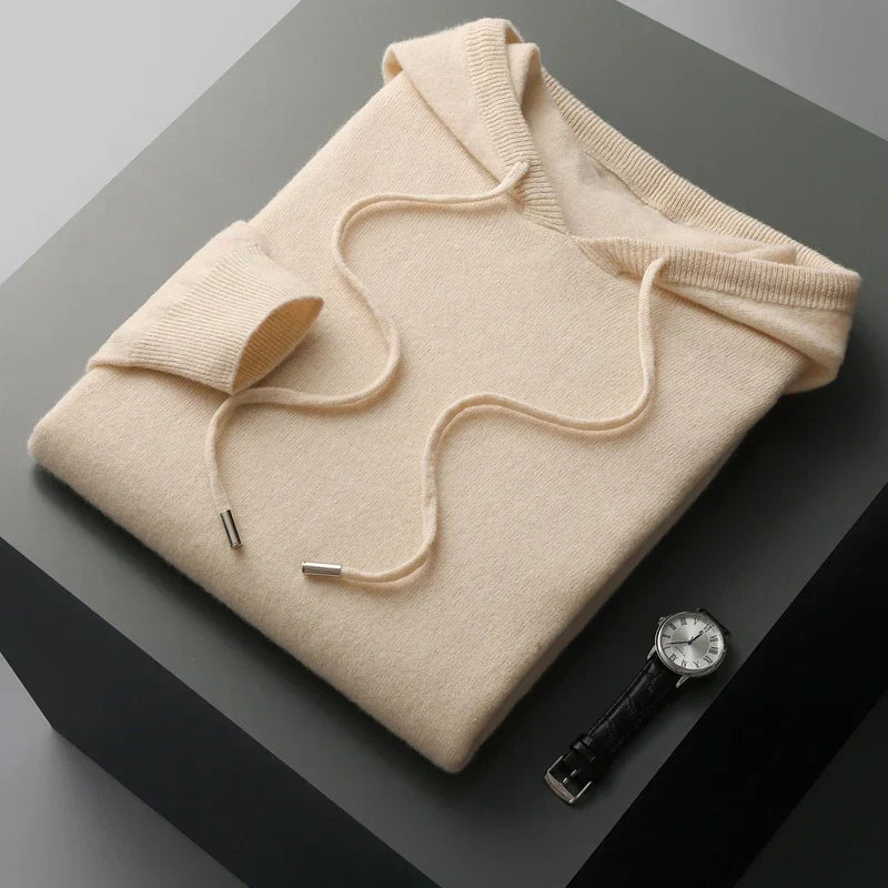 Variant image for Sweat à Capuche Femme Beige Confortable en Mélange de Laine-21