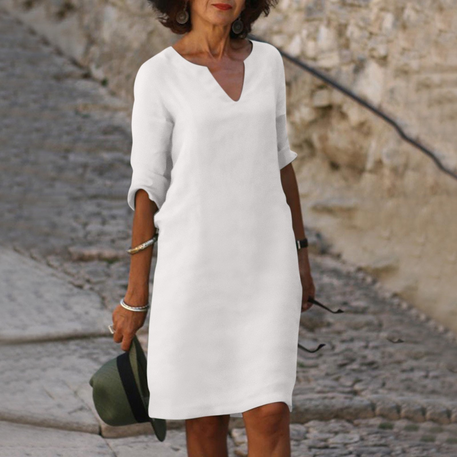 Variant image for Robe d'Été Femme Chic en Tissu Doux Longue-55