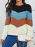 Pull Femme Rayé Décontracté en Mélange de Coton Doux 4