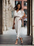 Combinaison Femme Chic Épaules Ouvertes Col en V Polyester-1