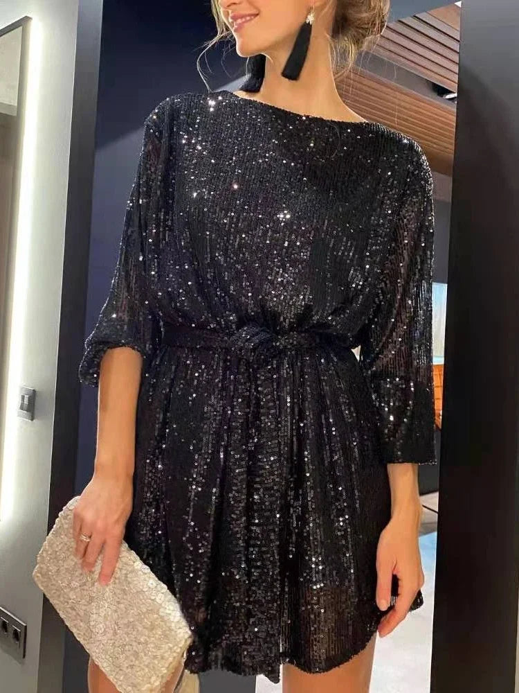 Robe de fête Femme à Paillettes Scintillantes 2