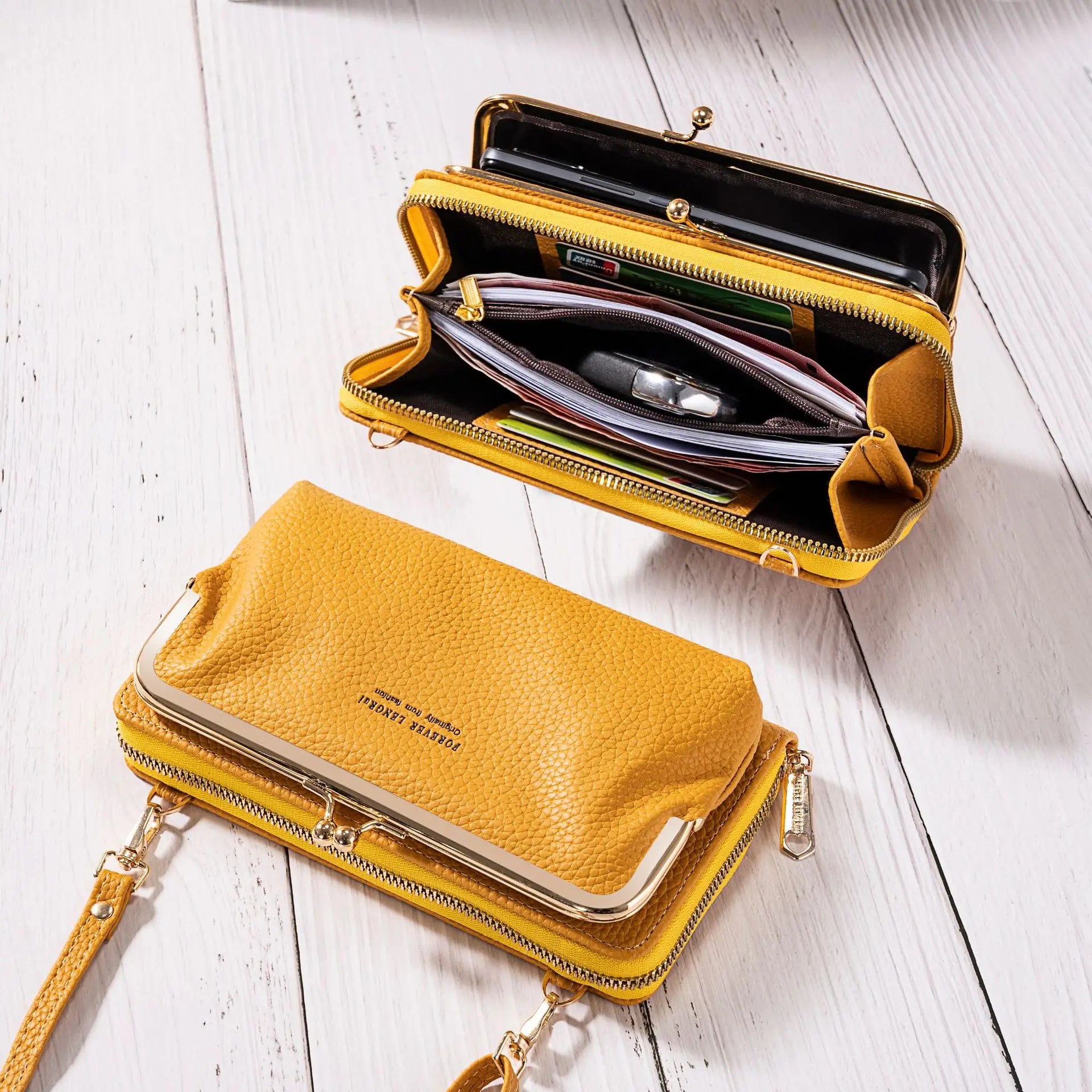 Sac à Main Femme Multifonctionnel en Cuir PU avec Bandoulière Ajustable 3
